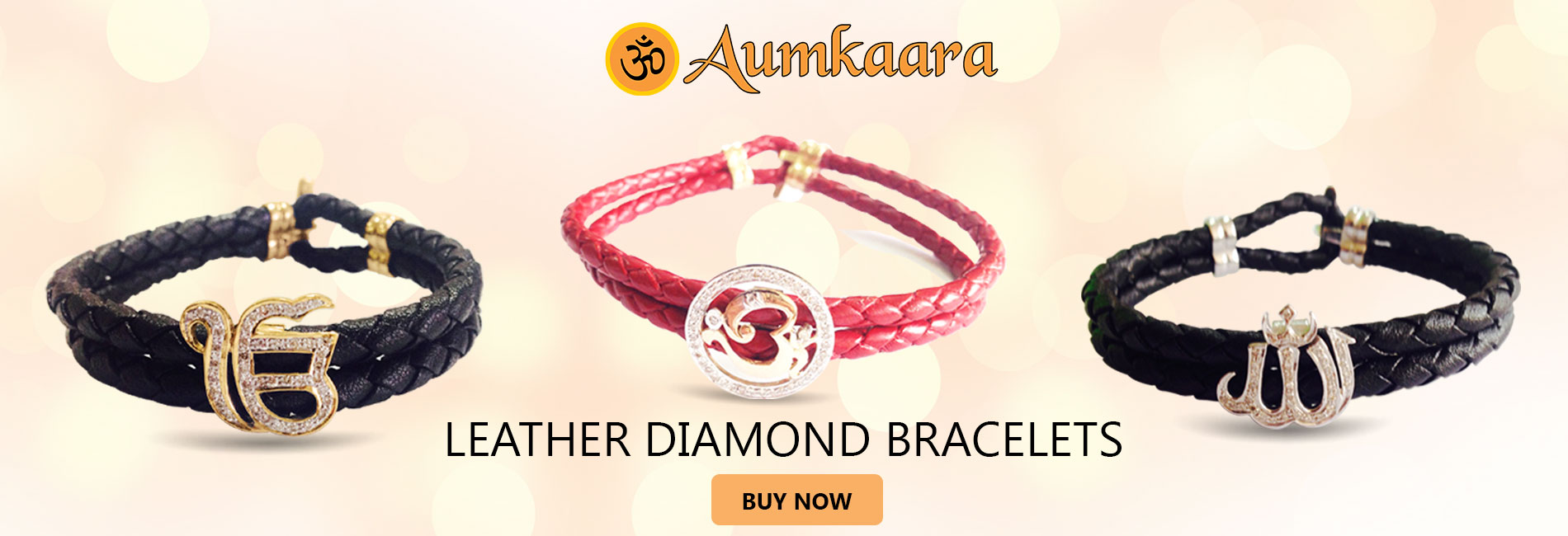 LEATHER DIAMOND BRACELETS